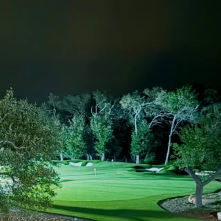 Night time golf in your own backyard.