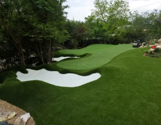 Work in progress on this Lake Austin Luxury Golf Green. Stay tuned.