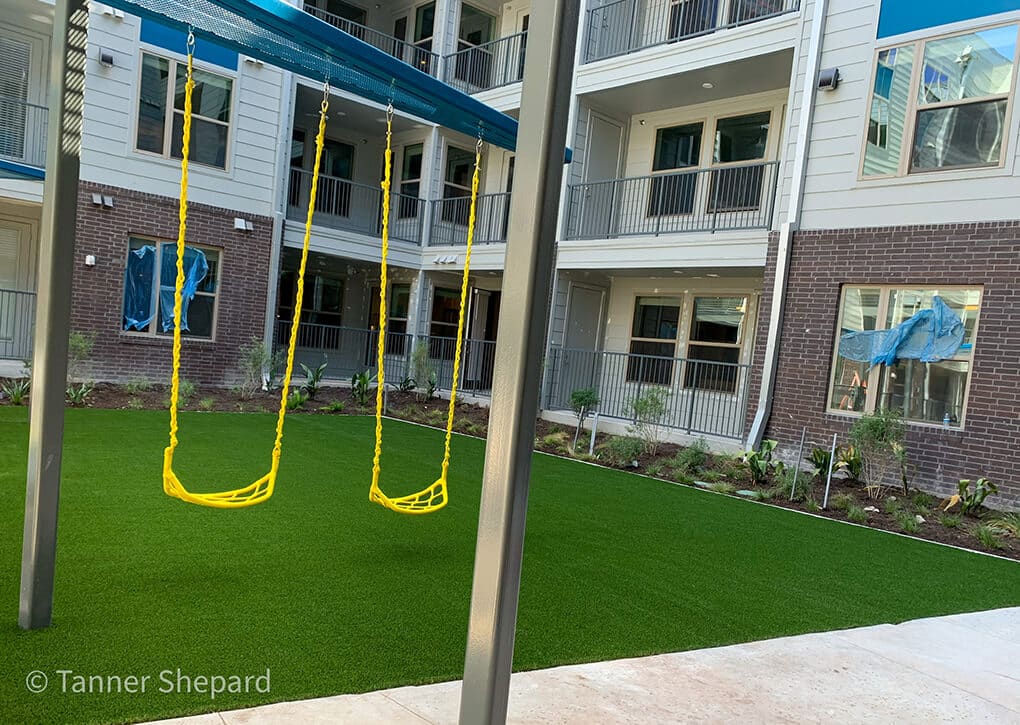 Artificial Turf Installation for Playground