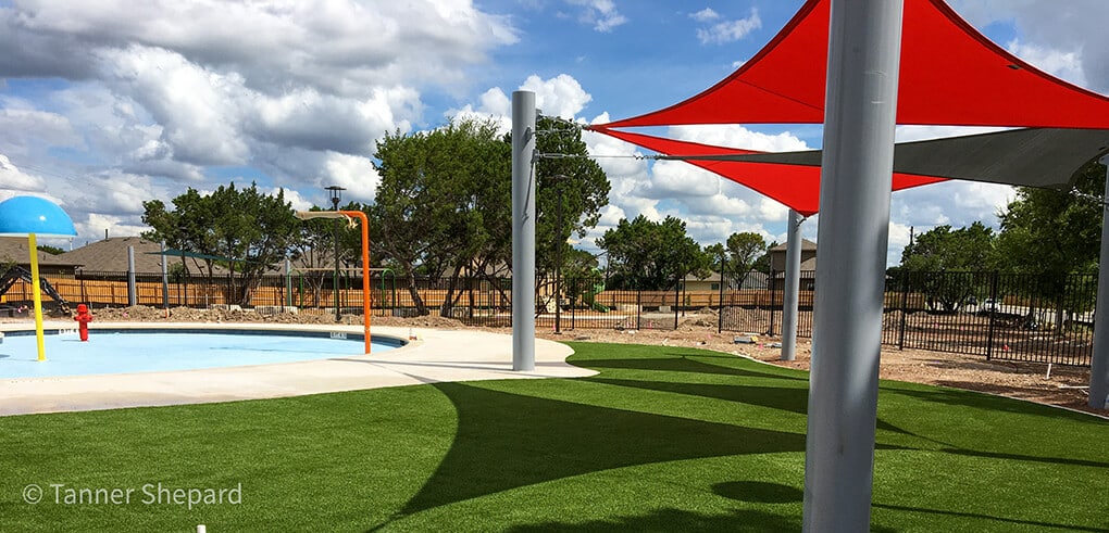 Artificial Turf Installation for Playground