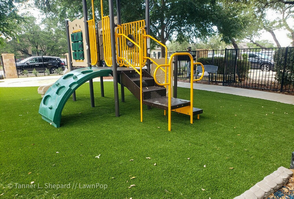 Artificial Turf Installation for Playground