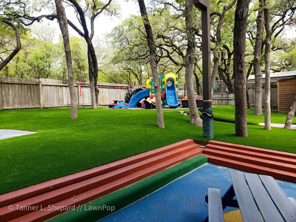 Artificial Turf Installation for Playground