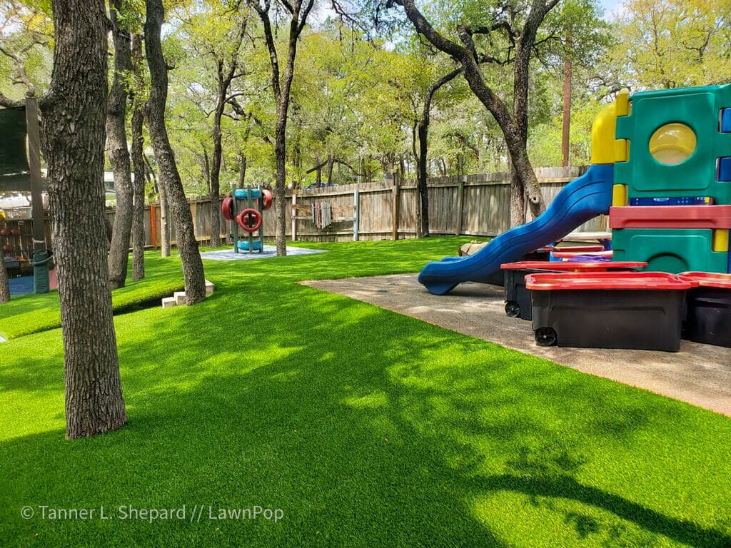 Artificial Turf Installation for Playground