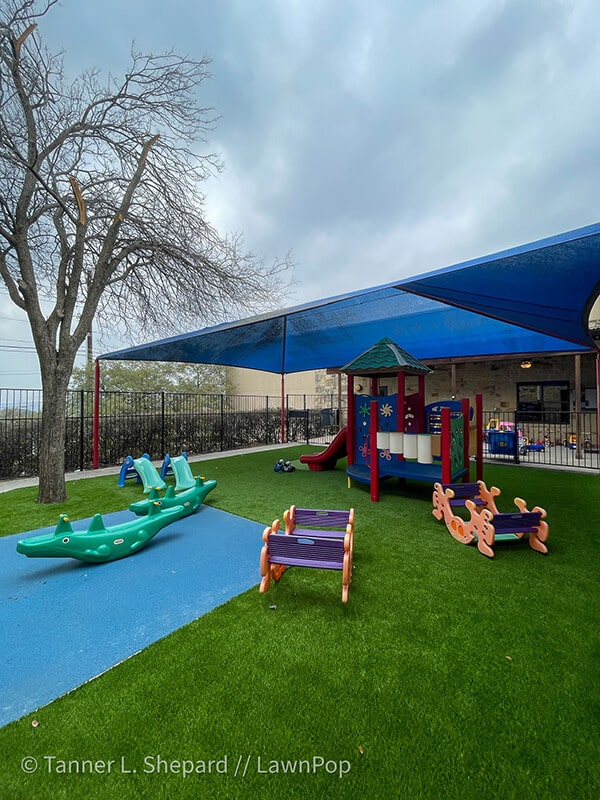 Artificial Turf Installation for Playground